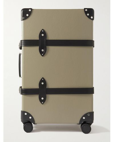 Globe-Trotter Centenary Check-in Leather-trimmed Trolley Case - Green