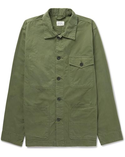 Hartford Jules Cotton Overshirt - Green