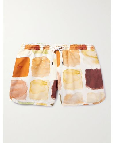 A Kind Of Guise Gili Straight-leg Short-length Printed Recycled Swim Shorts - Natural