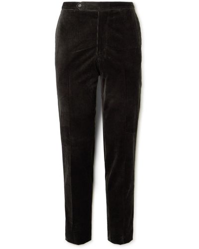 De Petrillo Straight-leg Cotton Corduroy Suit Pants - Black