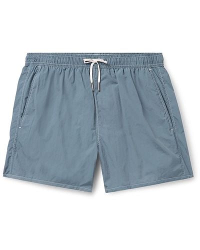 CDLP Straight-leg Mid-length Shell Swim Shorts - Blue