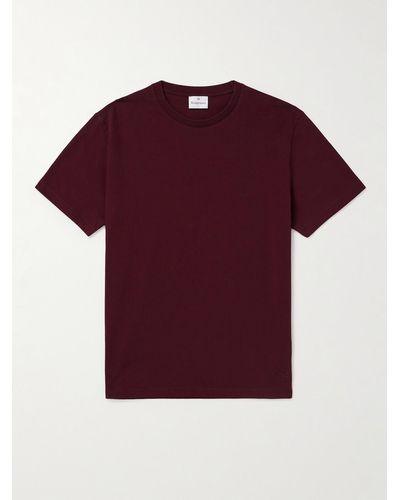 Kingsman T-Shirt aus Pima-Baumwoll-Jersey mit Logostickerei - Rot