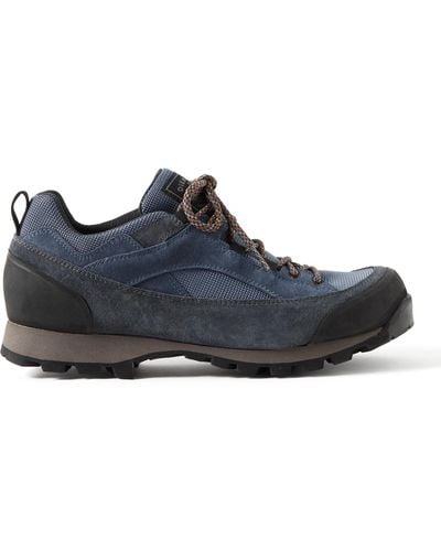 Diemme Throwing Fits Grappa Suede And Rubber-trimmed Mesh Boots - Blue