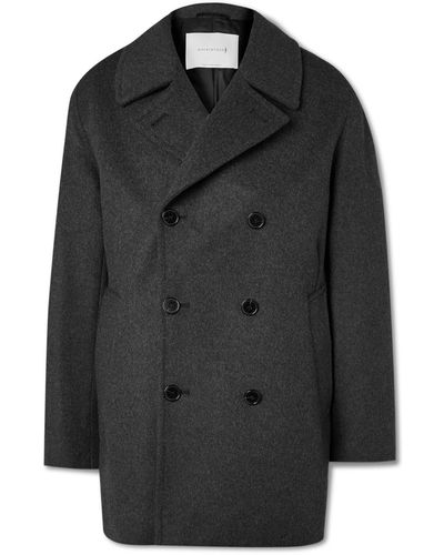 Mackintosh Dalton Wool And Cashmere-blend Peacoat - Black
