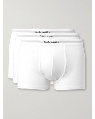 Paul Smith Three-pack Stretch Cotton-jersey Boxer Briefs - White
