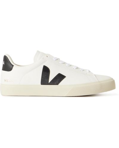 Veja Campo Rubber-trimmed Leather Sneakers - Metallic