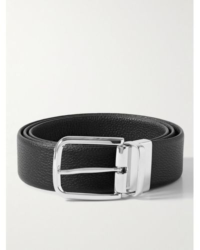 Anderson's 3.5cm Reversible Full-grain Leather Belt - Black