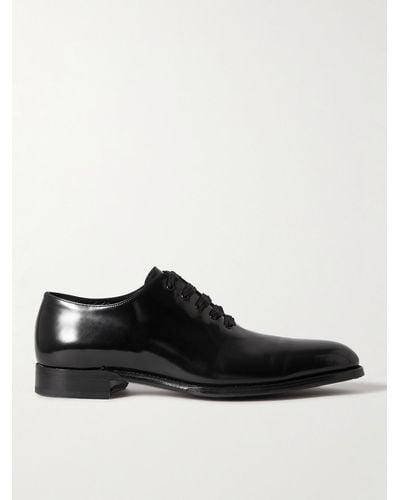 Dunhill Glossed-leather Oxford Shoes - Black
