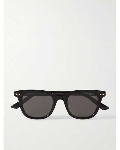 Montblanc Snowcap D-frame Acetate Sunglasses - Black