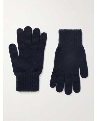 Anderson & Sheppard Handschuhe aus Kaschmir - Blau