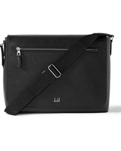 Dunhill Cadogan Full-grain Leather Messenger Bag - Black