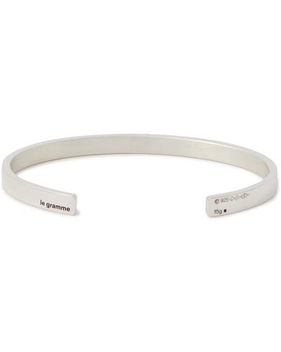 Le Gramme Le 15 Polished Sterling Silver Cuff - White