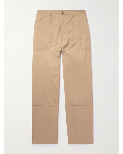 4SDESIGNS Throwing Fits Straight-leg Twill Trousers - Natural