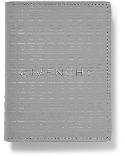Givenchy Appliquéd Logo-embossed Leather Bilfold Cardholder - Gray