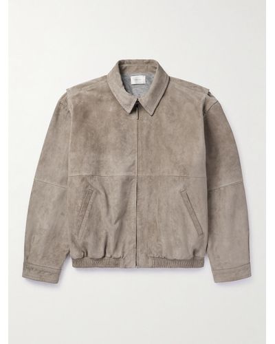 The Row Ronan Suede Jacket - Natural