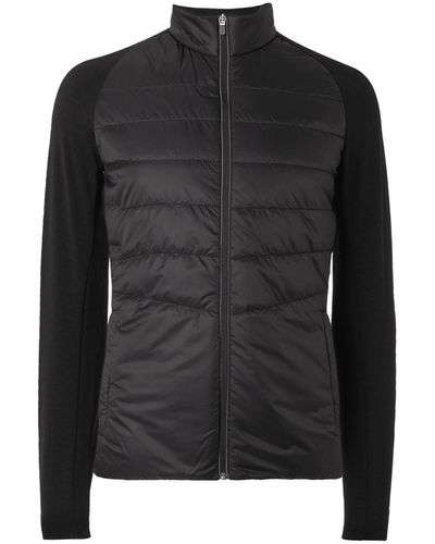 FALKE Stretch Jersey-trimmed Quilted Ski Jacket - Black