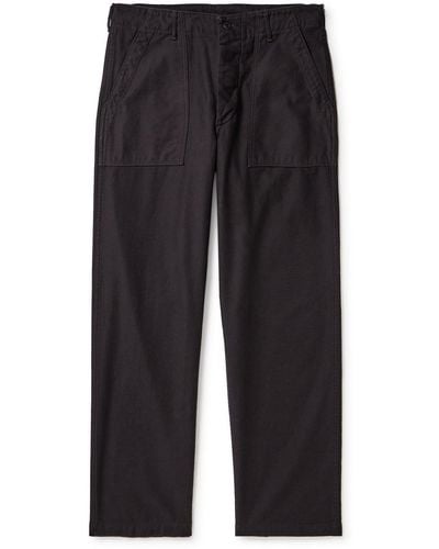 Orslow Straight-leg Cotton Cargo Pants - Black