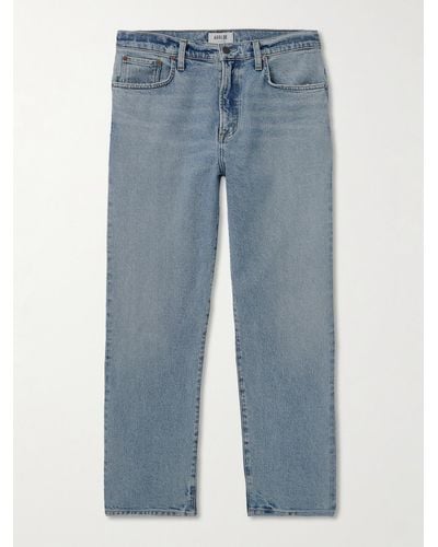 Agolde Jeans slim-fit a gamba dritta effetto consumato Curtis - Blu