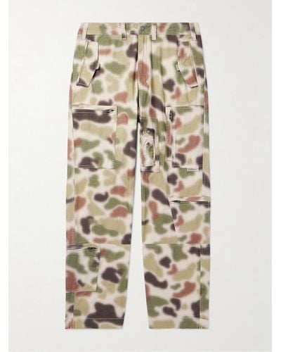 thisisneverthat Straight-leg Camouflage-print Cotton-canvas Cargo Trousers - Natural
