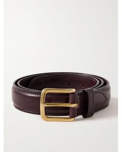 Drake's 3cm Leather Belt - Brown