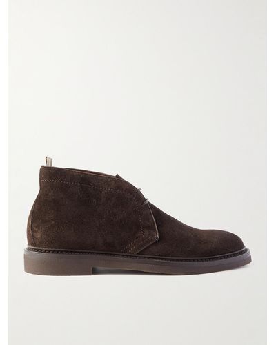 Officine Creative Hopkins Suede Desert Boots - Brown