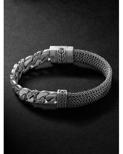 John Hardy Rata Silver Chain Bracelet - Nero