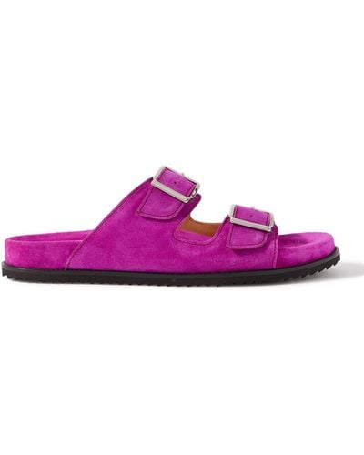 MR P. David Suede Sandals - Purple