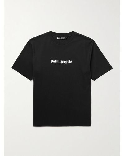 Palm Angels T-Shirt aus Baumwoll-Jersey mit Logoprint - Schwarz