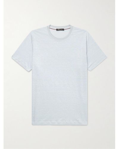 Loro Piana T-Shirt aus Leinen - Weiß