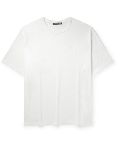 Acne Studios Exford Logo-appliquéd Cotton-jersey T-shirt - White