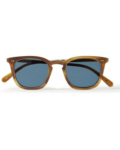 Mr. Leight Getty Ii S D-frame Tortoiseshell Matte-acetate Polarised Sunglasses - Blue