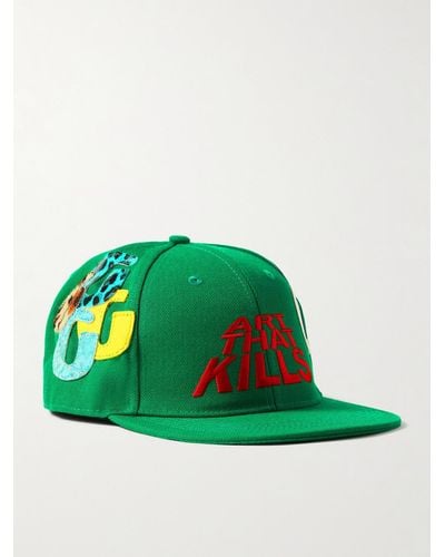 GALLERY DEPT. Atk G-patch Embellished Cotton-twill Baseball Cap - Green