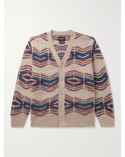 Howlin' Out Of This World Wool-jacquard Cardigan - Grey