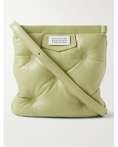 Maison Margiela Glam Slam Logo-appliqued Padded Leather Messenger Bag - Green