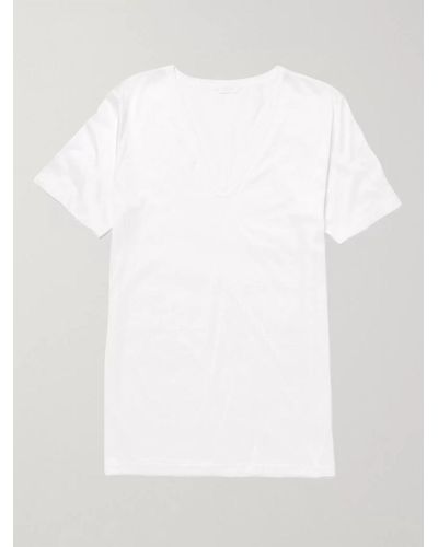 Zimmerli of Switzerland T-shirt in cotone Royal Classic - Bianco