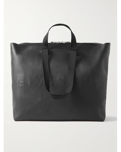 Givenchy G-shopper Xl Logo-embossed Leather Tote Bag - Black