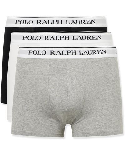 Polo Ralph Lauren Three-pack Stretch-cotton Jersey Boxer Briefs - Gray
