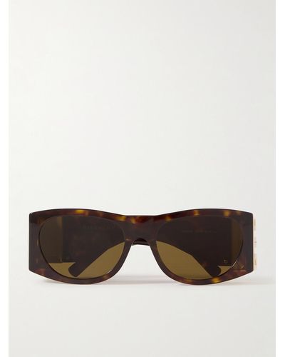 Givenchy Rectangular-frame Gold-tone And Tortoiseshell Acetate Sunglasses - Multicolour