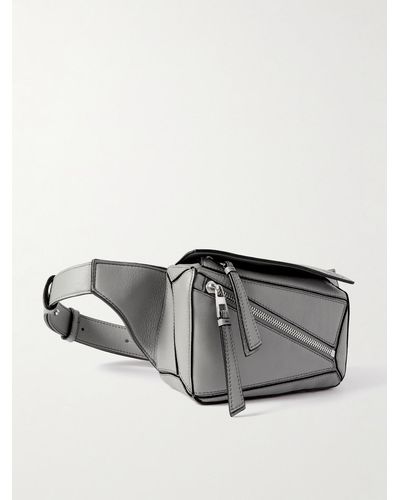 Loewe Puzzle Mini Leather Belt Bag - Grey