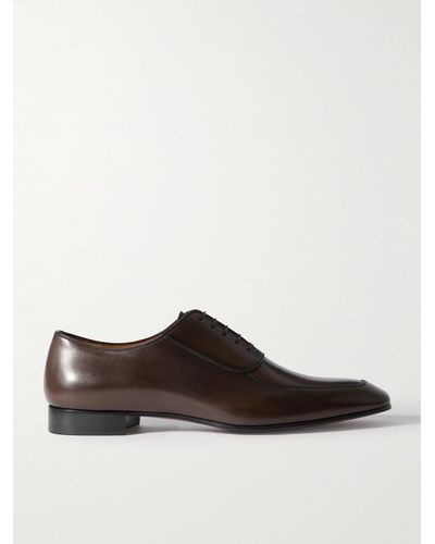 Christian Louboutin Lafitte Leather Oxford Shoes - Brown