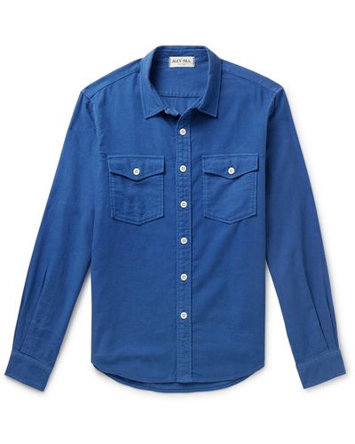 Alex Mill Frontier Brushed Cotton-flannel Shirt - Blue