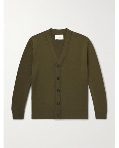 James Purdey & Sons Audley Slim-fit Wool Cardigan - Green