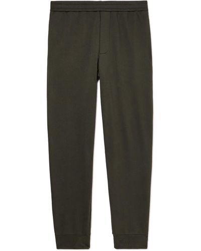 The Row Edgar Tapered Cotton-jersey Sweatpants - Green
