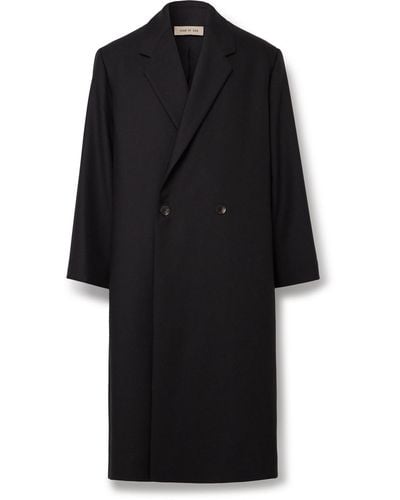 Fear Of God Double-breasted Wool Overcoat - Black