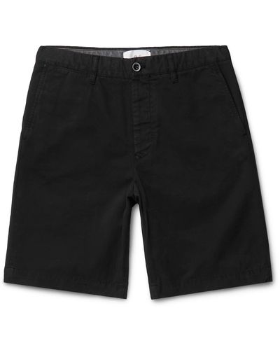 MR P. Garment-dyed Cotton-twill Bermuda Shorts - Black
