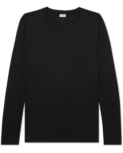 Zimmerli of Switzerland Sea Island Cotton-jersey T-shirt - Black