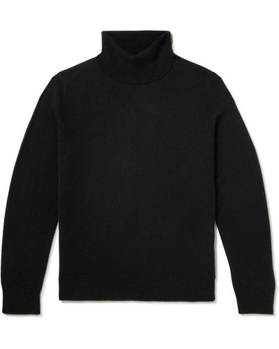 Allude Cashmere Rollneck Sweater - Black