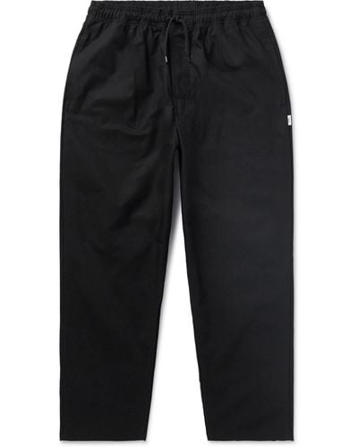 WTAPS 03 Straight-leg Cotton-ripstop Drawstring Pants - Black