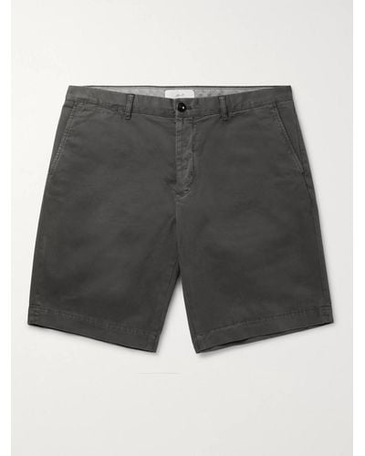 MR P. Garment-dyed Cotton-twill Bermuda Shorts - Grey