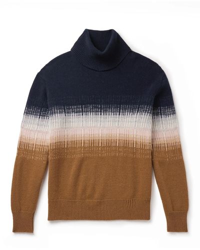 Richard James Dégradé Wool Rollneck Sweater - Blue